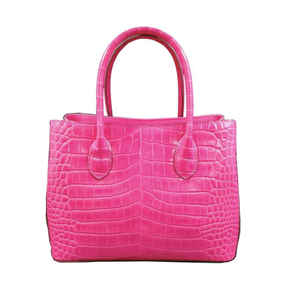 Top Cowhide Nile Crocodile Embossed Handbag, Women's Luxury Evening Shoulder Bag