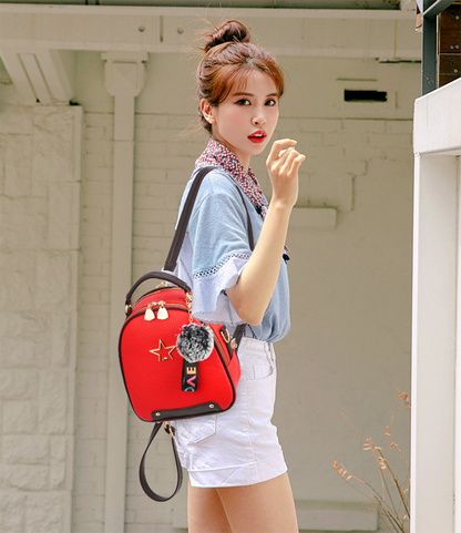 Fashion Women's PU Leather Backpack Bag Fashion Purse Cross Shoulder Travel Bag
