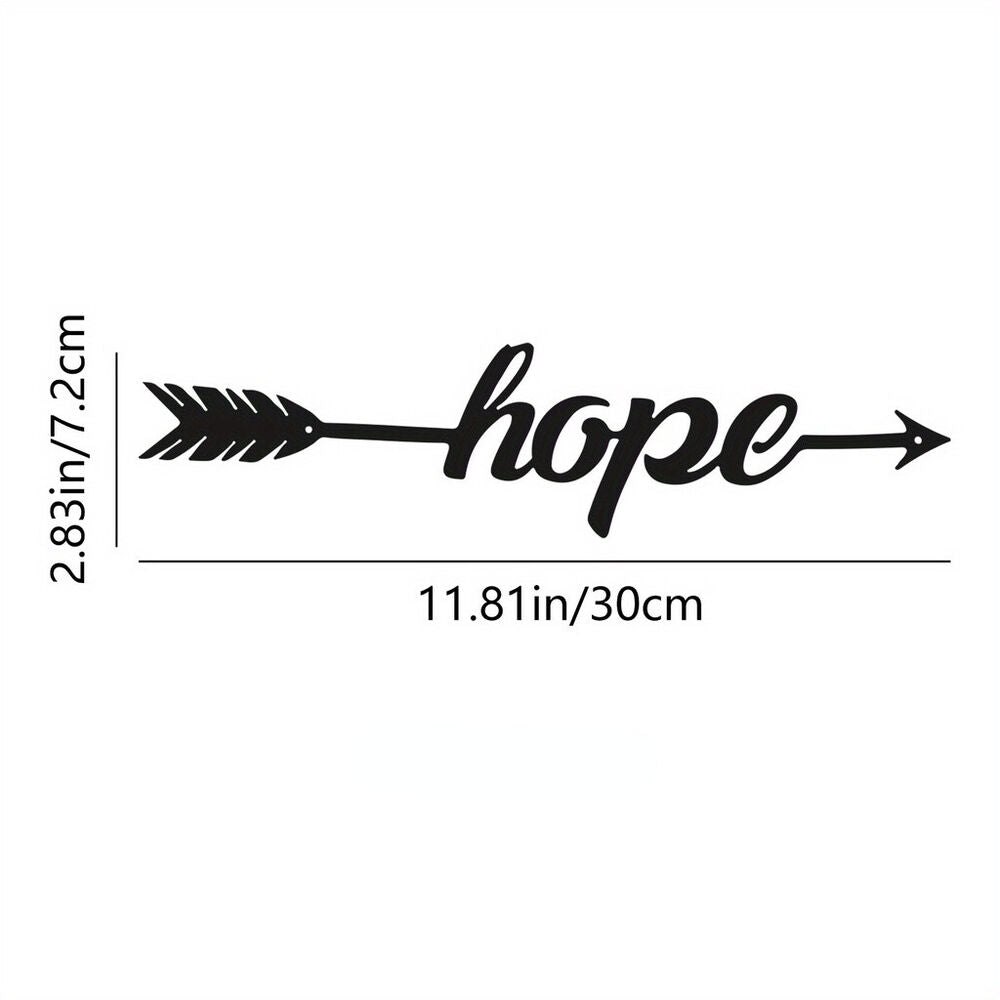 1pc Cutout Sculpture Arrow Sign Rustic Wall Art Decoration Word Sign Decor