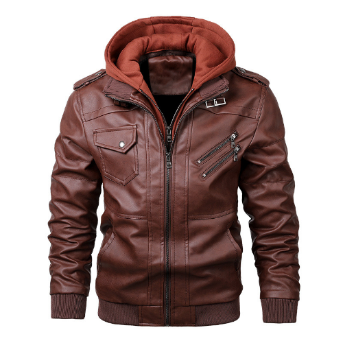 Men's Leather Jackets Autumn PU Jacket Biker Leather Coats Clothing