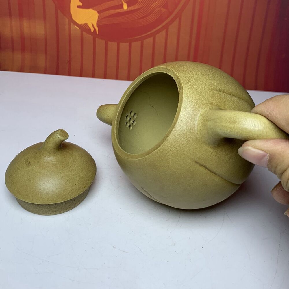Vintage Chinese Yixing Purple Clay Teapot Zisha Ceremony Pumpkin Nice Tea Set