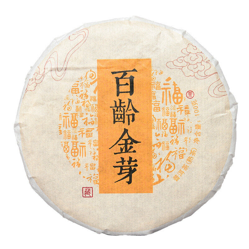 100g Yunnan Pu-Erh Tea cooked tea cake Bailing Golden Bud cooked cake