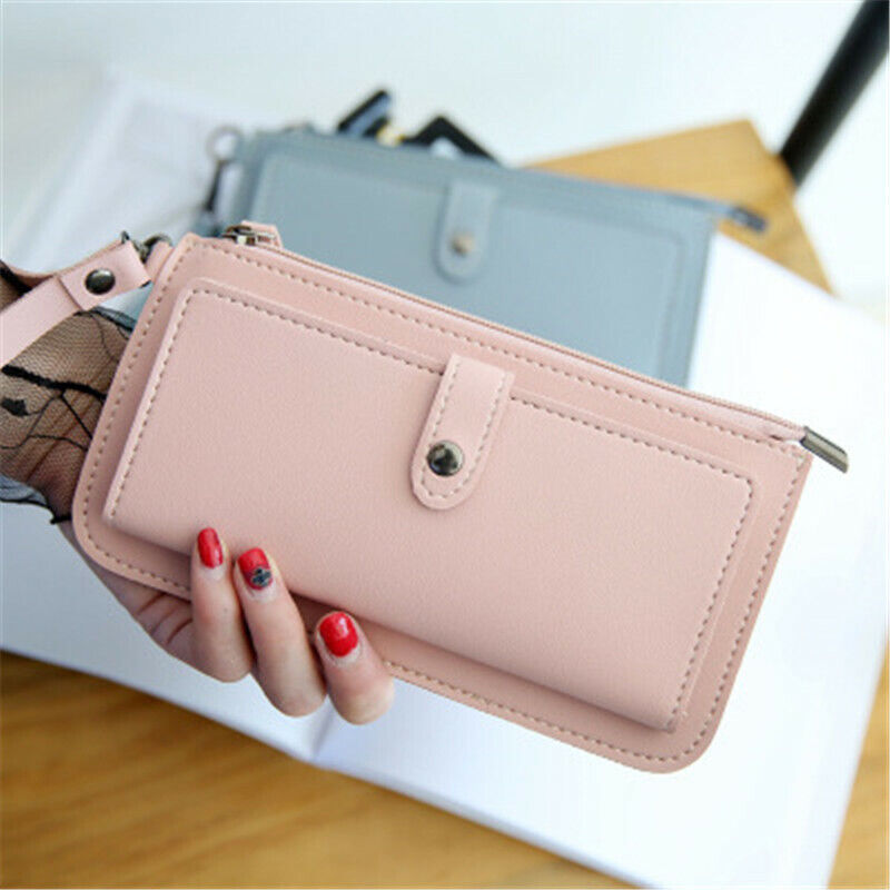 Lady Handbag Female Card Wallet Handbag Clamps Billfold Cash Clip Women Purse PU
