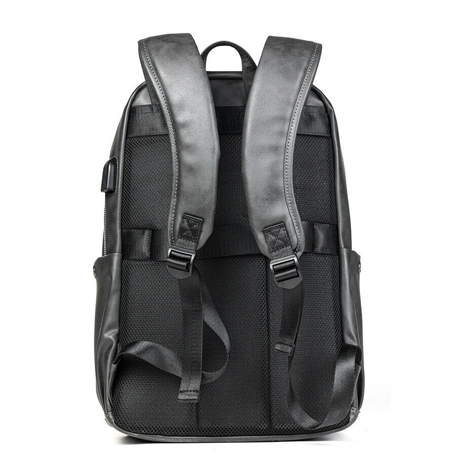 Top PU Leather Men's Backpack, New Large Capacity Travel Bag School Rucksack