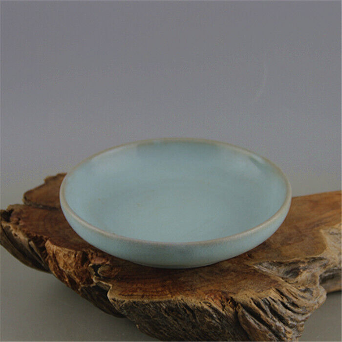 China Song Dynasty Ru Kiln Handmade Porcelain Celestial Glaze Nail Plate