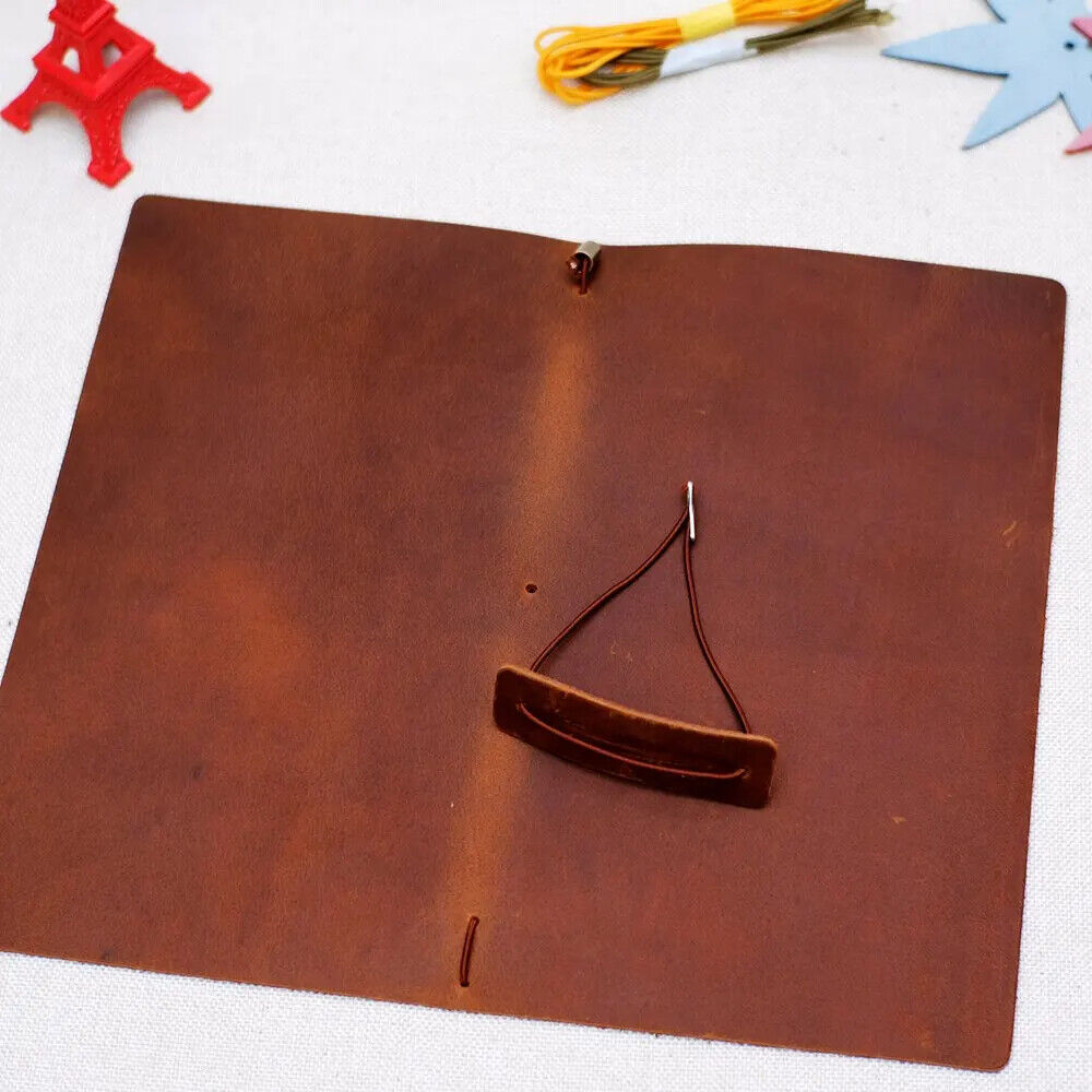 Notebooks Closer 2Pcs Genuine Leather Protective W/ Repair Rubber Band Accessory