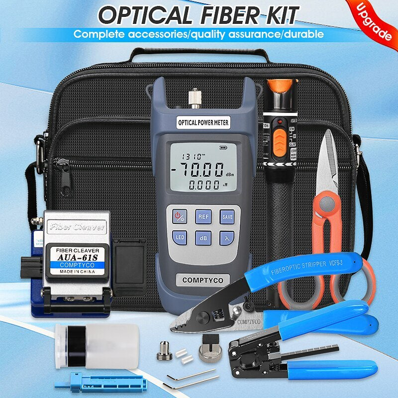 Fiber Fibra Optica Power Meter 10mW Visual Fault Locator AUA-61S FTTH Tool Kit