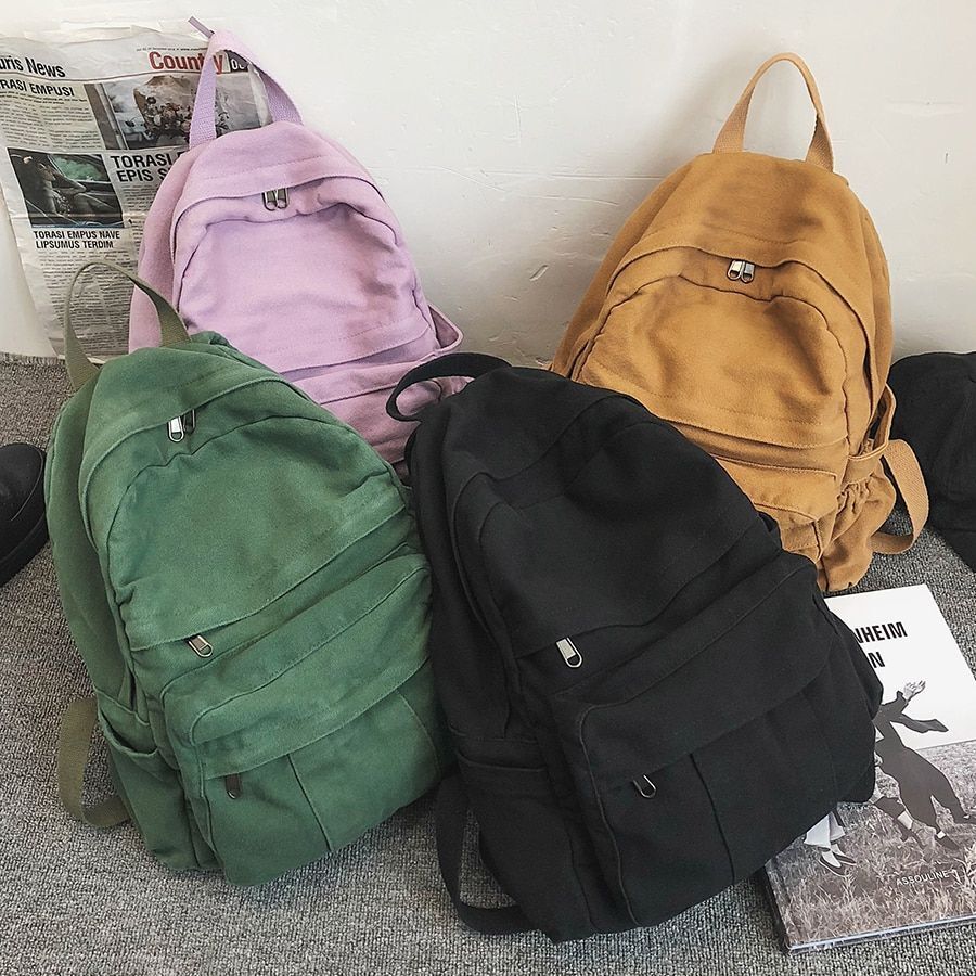Vintage Backpack Traveling Bag Student Zipper School Bag 30*13*35 CM Leisure 1PC