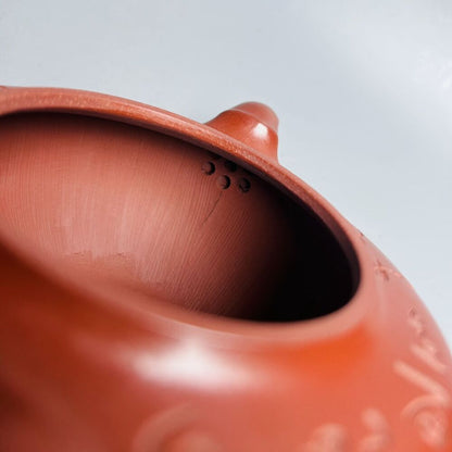 Vintage Chinese Yixing Purple Clay Teapot Zisha Ceremony Carving Collectible Art