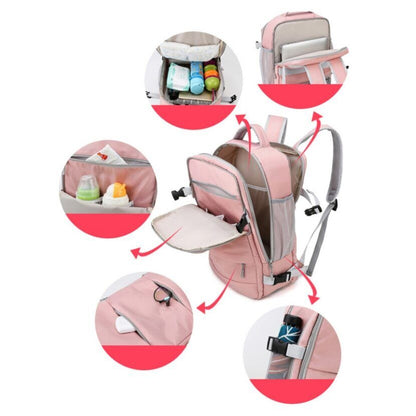 Women's Travel Backpack Lightweight Bag Luggage USB Charging Laptop Backpack