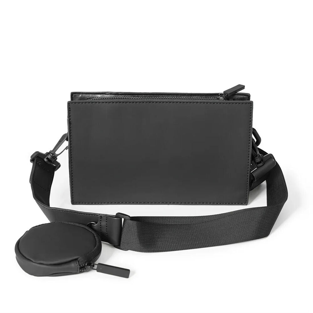 Men's Crossbody Bag Chain Shoulder Bag Men Small Square Bag Crossbody Handbags