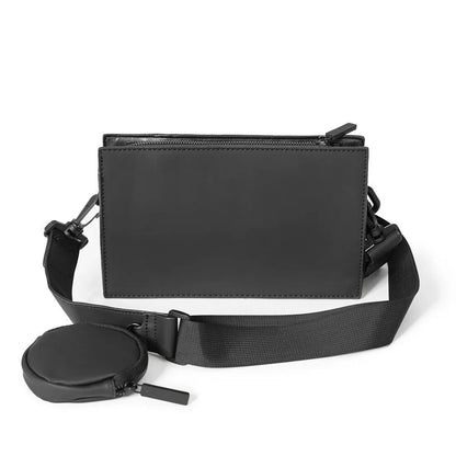 Men's Crossbody Bag Chain Shoulder Bag Men Small Square Bag Crossbody Handbags