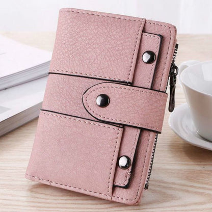Wallet Simple Retro Rivets Short Wallet Coin Purse Card Holders Handbag Vintage