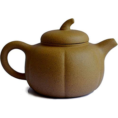 Authentic Chinese Zisha Teapot 8oz Yixing Clay Yellow Sesame Mud Tea Pot Pumpkin