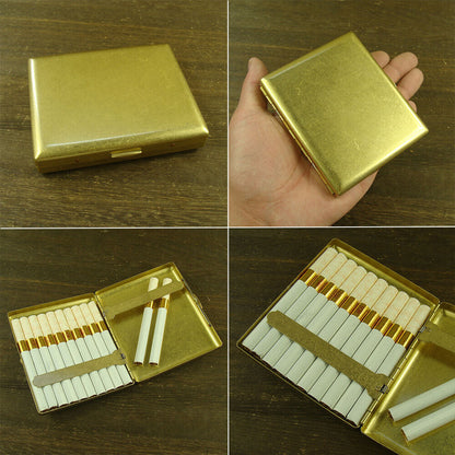Collectable Brass Cigarette Case Holder Cigarette Box Holds 20 cigarettes