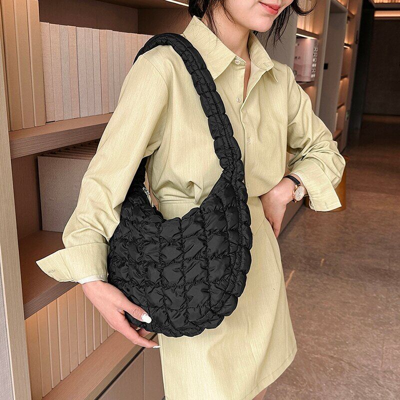 Casual Handbag for Women Cloth Shopper Shopping Bag Fabric Shoulder Side Bag