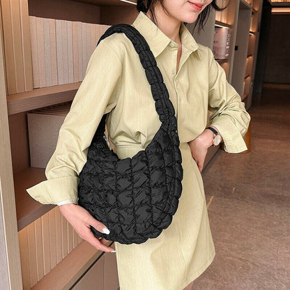 Casual Handbag for Women Cloth Shopper Shopping Bag Fabric Shoulder Side Bag