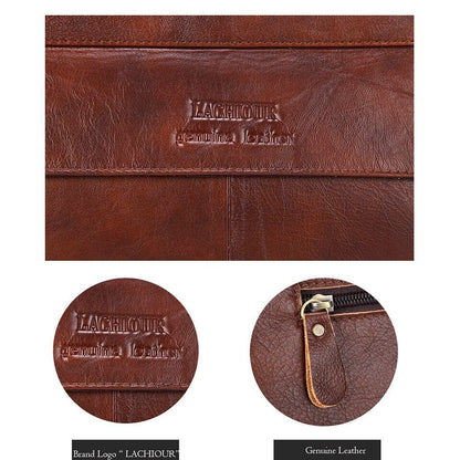 Men Genuine Leather Handbags Leather Travel Bags Men's Crossbody Shoulder Bag