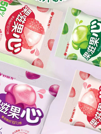 好丽友果滋果心软糖儿童qq糖果休闲食品holliyou Fruit Heart Jelly Kids Qq Candy Snack Food