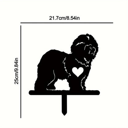 Vivid Beagle Garden Stake Iron Silhouette Metal Yard Sign Courtyard Art Garden