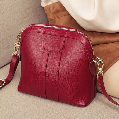 Genuine Leather Purse Shoulder Bag 20*9*18 CM Blue Purple Gray Red Black Handbag
