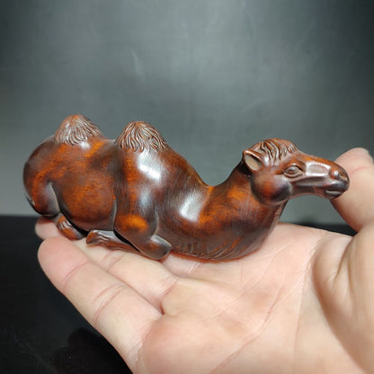 Wooden Ornament camel statue Wonderful carving sculpture home decor desert gift