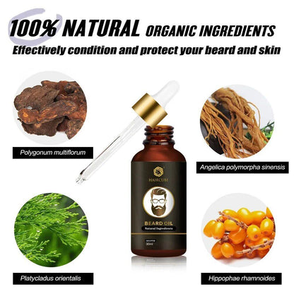 Beard Growth Essential Oil Natural Effective Thicken More Beard Nourishing