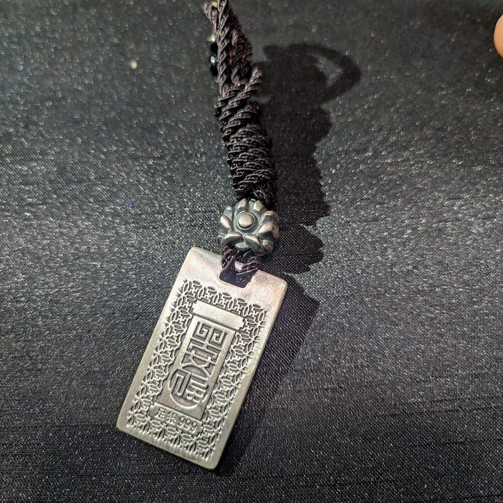 Blessing 999 Silver Pendant Lucky Mahasthamaprapta Bodhisattva Kwan-yin statue
