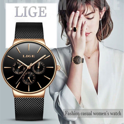 Watch for Women Luxury Jewelry Steel Quartz Wristwatches Gift for Ladies Present