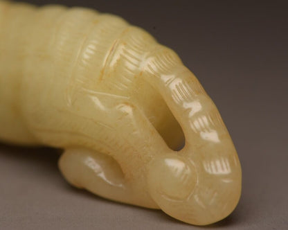 Chinese Natural Hetian Jade Carving Fierce Tiger Statue Exquisite Figurines Rare
