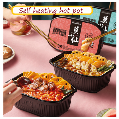 Hotpot Chinese Instant self heating cooking noodle box Asian snacks mini Hot Pot