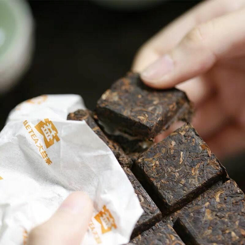 2023 Pu'er Tea Cubes Amber Menghai Dayi Pu-erh Puer Tea Brick Ripe 240g/8.46oz