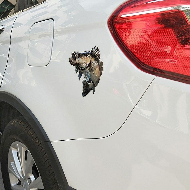 Personality Car Styling Decals Fish Reflective Car Stickers PVC Auto Ornaments
