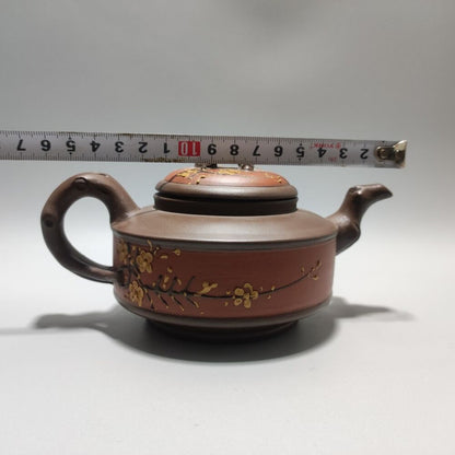 Vintage China Yixing Purple Clay Teapot Zisha Ceremony Nice Plum Blossom Teaware