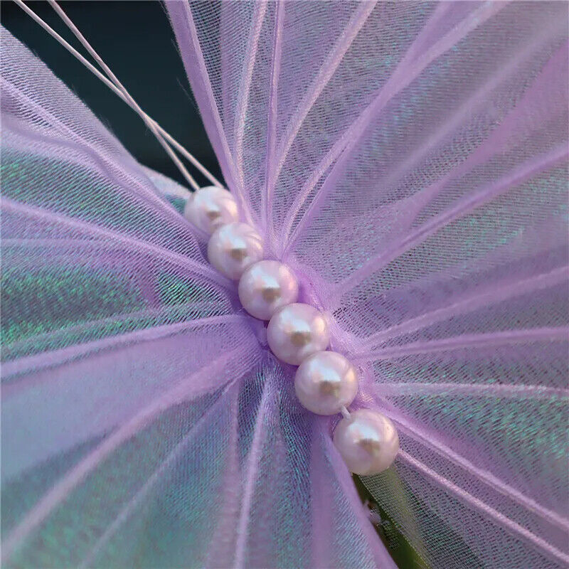 Simulation Flower 50cm Large Mesh Butterfly Display DIY Wedding Decoration Props