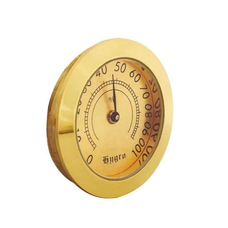 Tobacco Humidor Hygrometer Alloy Smoking Cigars Humidifier Accessories 38x9x28mm