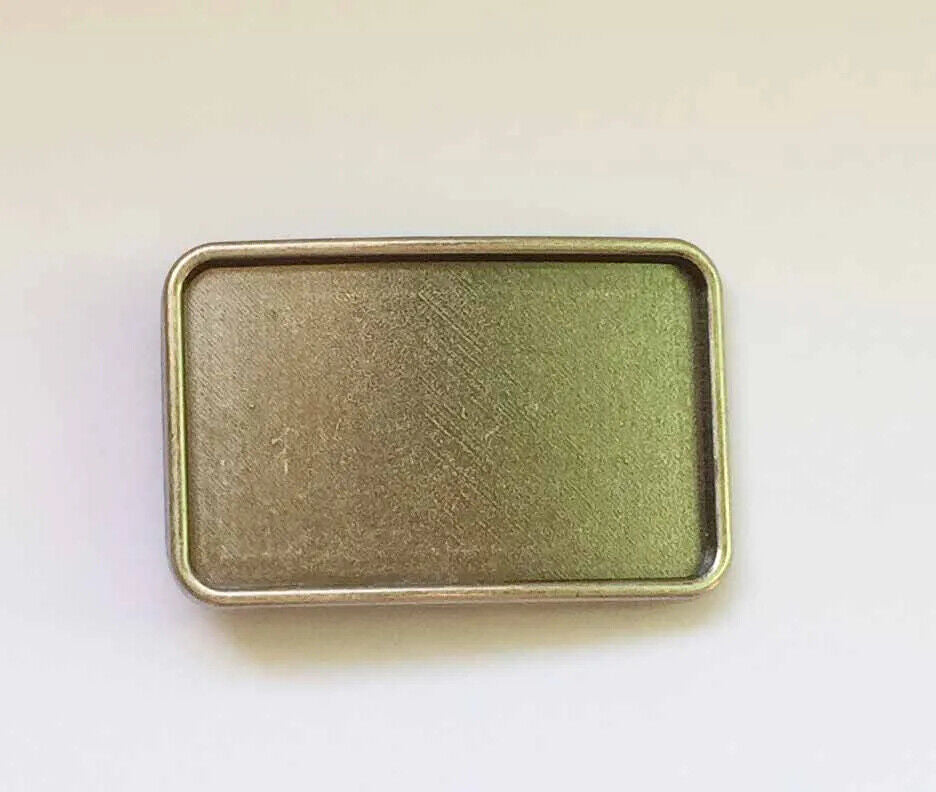 Belts Buckles Metal Nickel-Free Vintage Rectangle Blank Band Accessories 7.8x5cm