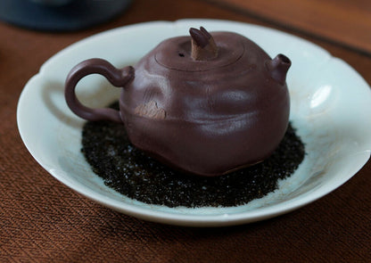 120cc chinese Yixing Handmade Zisha Purple clay Water Chestnut GongFu Tea Pot