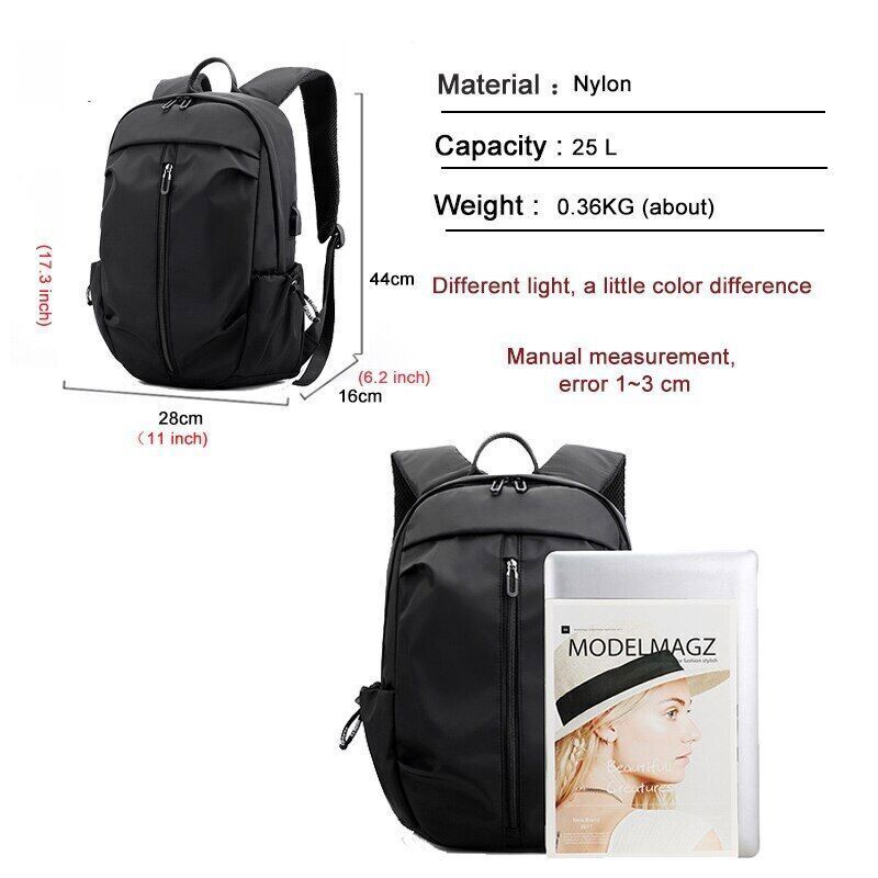 Backpack Men Travel Bag Backbag Light Fitness Male Bag Sports Bag Black Gray