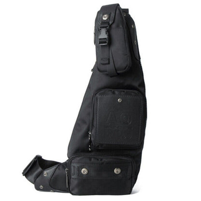 Men's Sling Backpack Canvas Crossbody Chest Bag Casual Daypack Outdoor Sport Bag