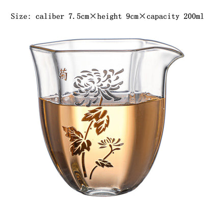200ml Chinese Glass Gong Dao Bei Gong Fu Tea Cups Fair Cup Kungfu Teaset Cup