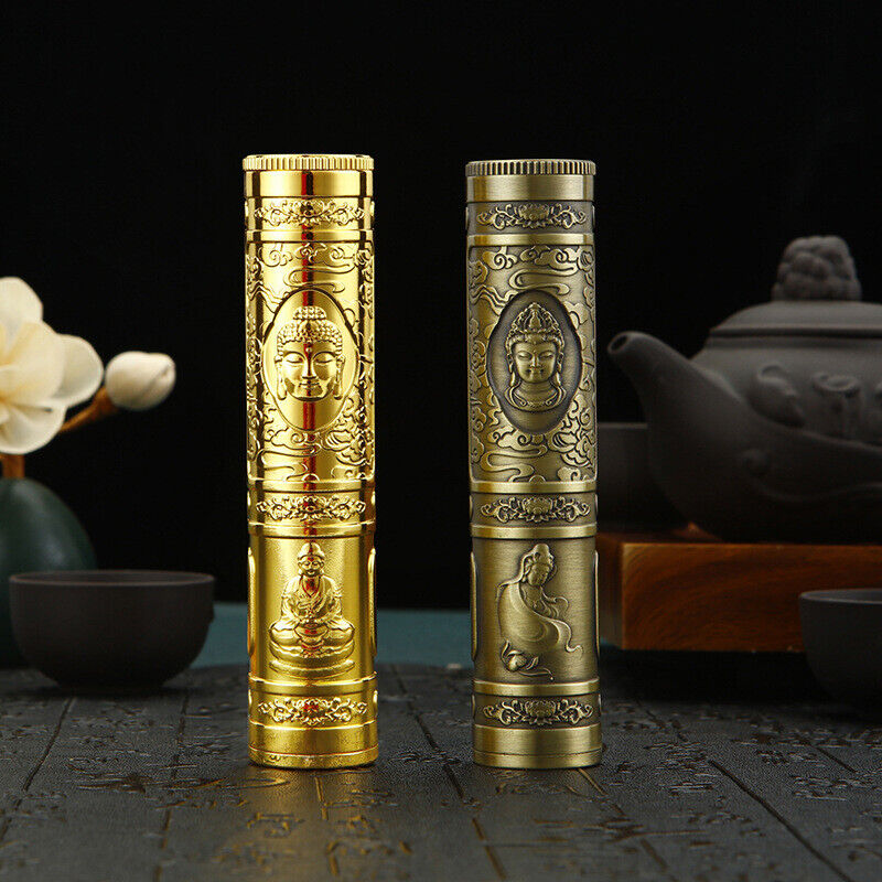 Buddha Metal Incense Storage Box Waterproof Incense Stick Storage Tube Case Gift
