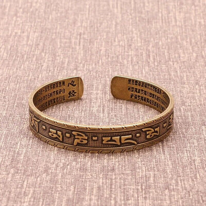Women Bracelets Vintage Copper Nepal Tibetan Buddhism Cuff Men Spiritual Bangles