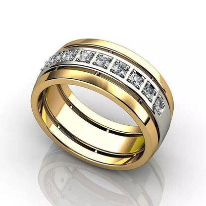 Anillos Sortijas Argollas De Compromiso Matrimonio Oro Para Mujer Hombres Unisex