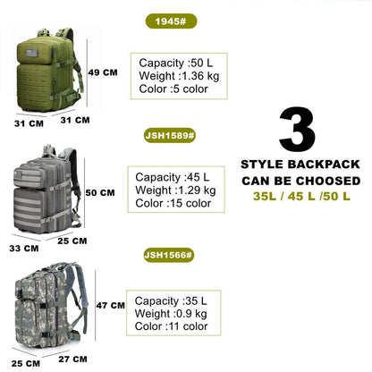 Backpack Outdoor Tactical Sports Camping Hiking Trekking Fishing Hunting Bag
