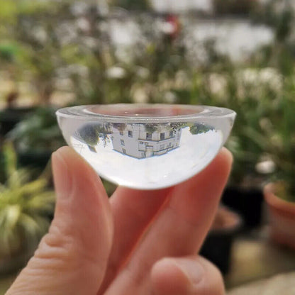 Half Ball Figurine Glass Crystal Hemisphere Paperweight Dome Magnifiers 80-100mm