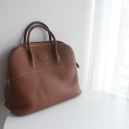Genuine Cow Leather Bag Shoulder Pouch Purse 37*14*29 CM Adjustable Long Belt