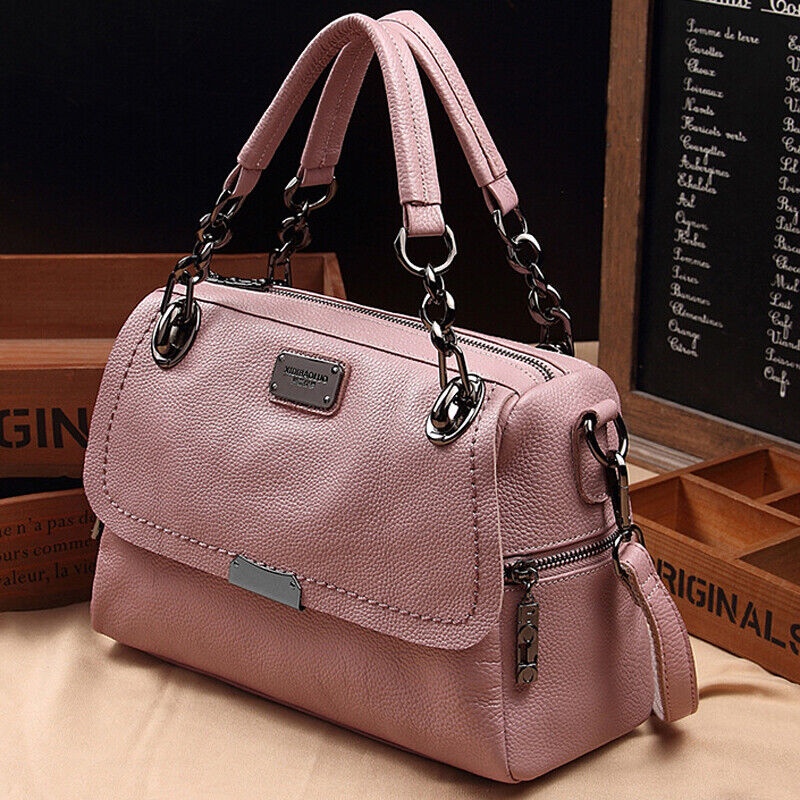 Oil Wax Leather Women's Elegant Handbags Crossbody Shoulder Bag Satchel Tote