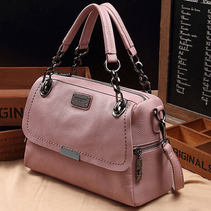 Oil Wax Leather Women's Elegant Handbags Crossbody Shoulder Bag Satchel Tote