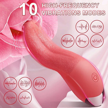 Clitoral Vibrators Tongue Licking G Spot Vaginal Stimulator Rose Toys for Women